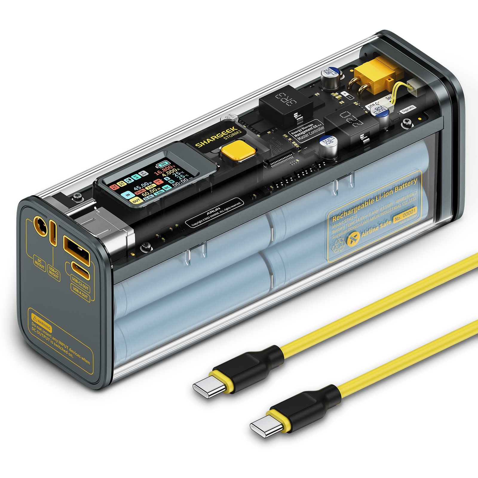 SHARGE Power Bank by Shargeek, Storm 2 Portable Charger 100W